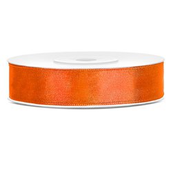 Stuha neonová oranžová saténová 1,2 cm